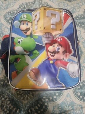 Super Mario Characters Kids Backpack - Blue/Red/Green
